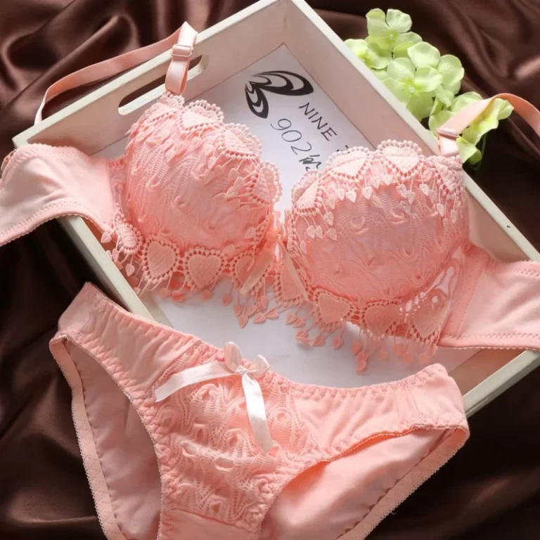 Girls-Lace-Bra-Panties-Sets-Cute-Women-Underwire-Push-up-Lace-Bra-Set-Embroidery-Bra-and-Brief-Set