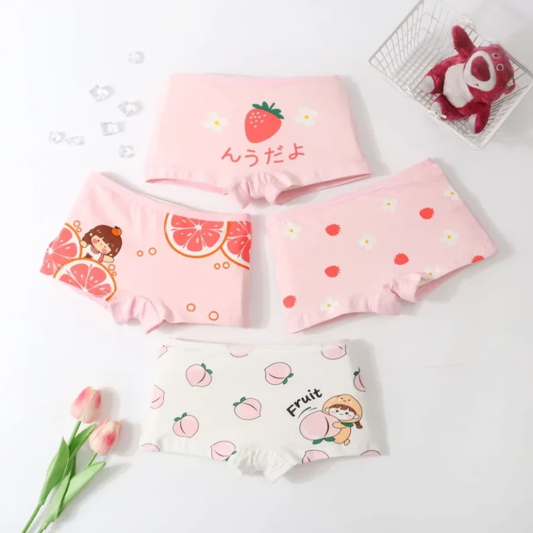 Girls-Pure-Cotton-Boxer-Underwear-Low-Rise-Thin-Four-Corner-Shorts-for-Big-Kids-PP-Clipping