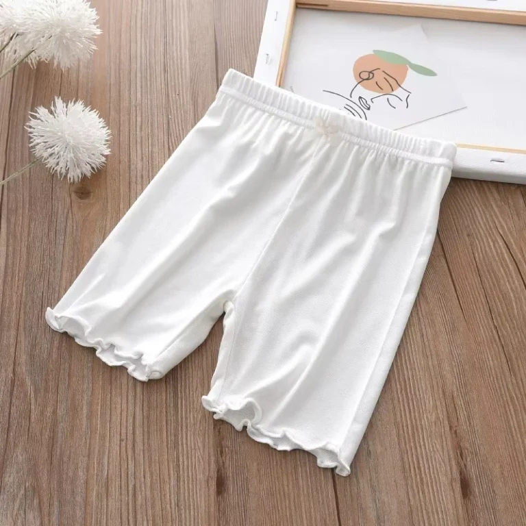 Hao-Baby-New-Childrens-Safety-Pants-Threaded-Cotton-Boxer-Anti-glare-Underwear-Girls-Thin-Leggings-Bow-Shorts