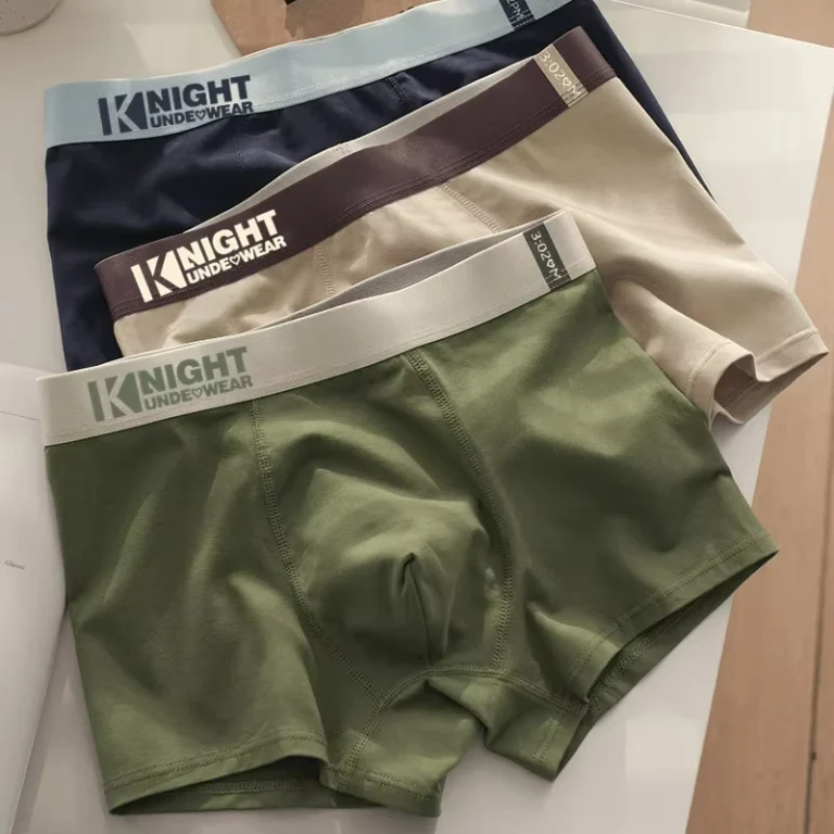 High-Quality-100-Cotton-Mens-Mid-Rise-Boxer-Briefs-Breathable-Antibacterial-Seamless-Underwear-Soft-Knight