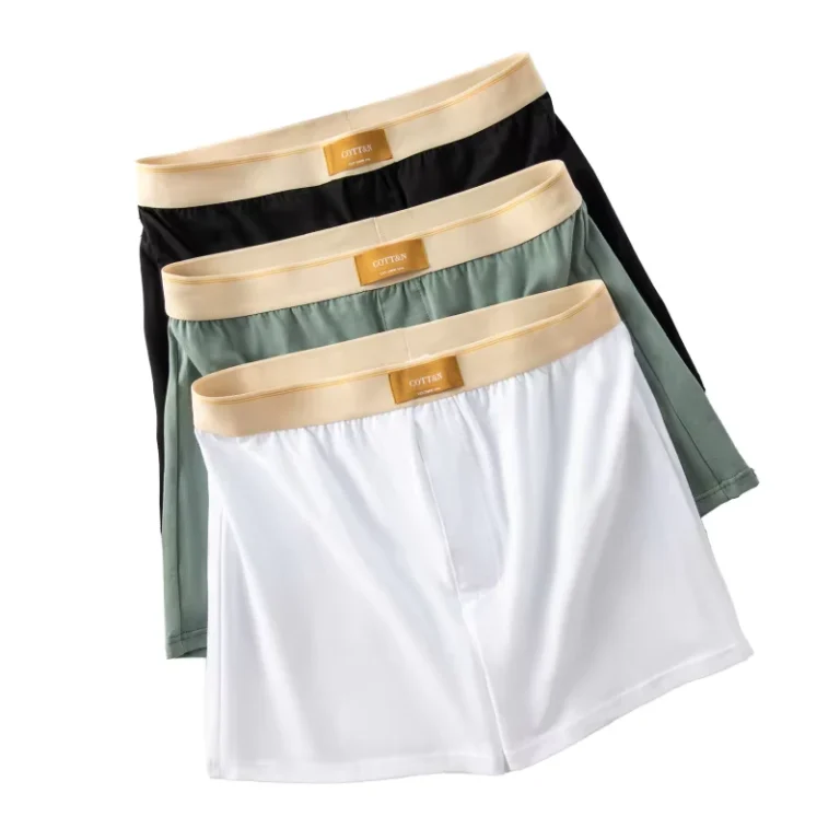 High-Quality-Cotton-Large-Size-Breathable-Mens-Underwear-Comfortable-Mid-Waist-No-Trace-Solid-Colour-Boxer-Briefs