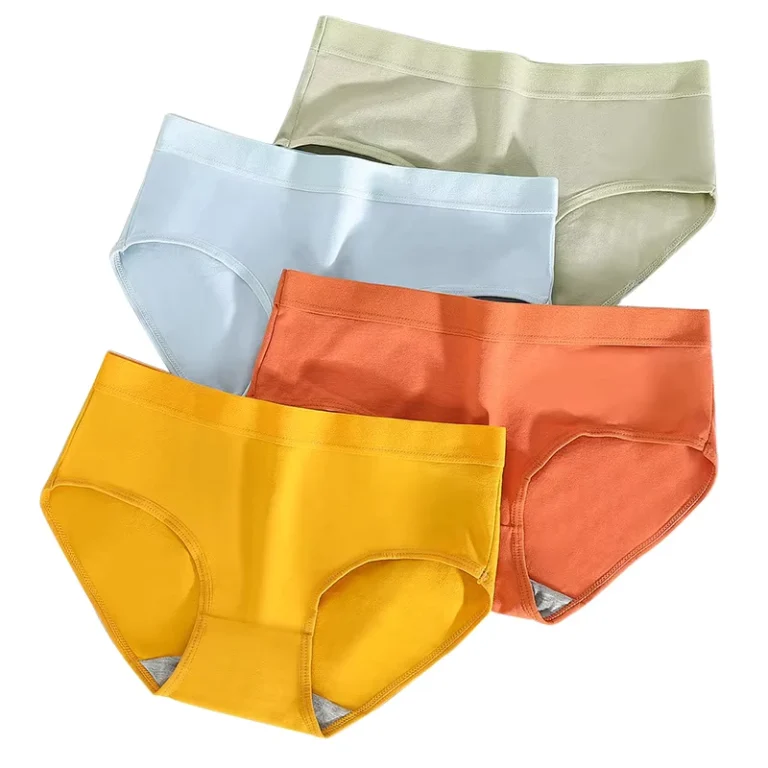 High-Quality-Everyday-Wear-Panties-Ladies-Mid-Waist-Briefs-Solid-Color-Underwear-Panty-for-Women-Girls