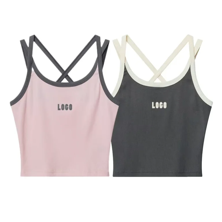High-Quality-Rib-Knitted-Camisole-for-Women-Bulk-Pink-Spaghetti-Strap-Tank-Top-Short-Sweet-Style-Breathable
