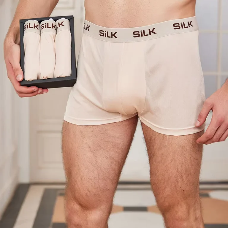 High-Quality-Silk-Mens-Boxer-Brief-Seamless-Breathable-Solid-Colour-Male-Flat-Pants-Silk-Underwear-for-Men