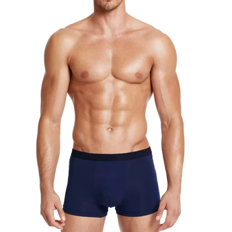 High-Quality-Underwear-and-With-Logo-Cotton-Solid-Mens-Brief-Boxers