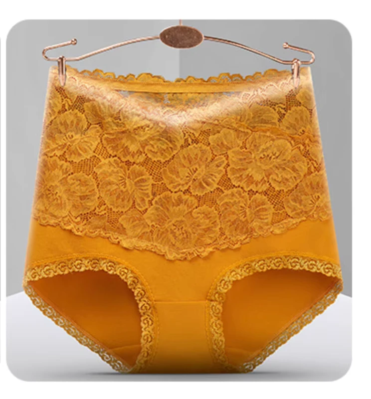 High-Waist-Belly-Body-Control-Plus-Size-Seamless-Briefs-Sexy-Lace-Ladies-Underwear-Cotton-Womens-Panties