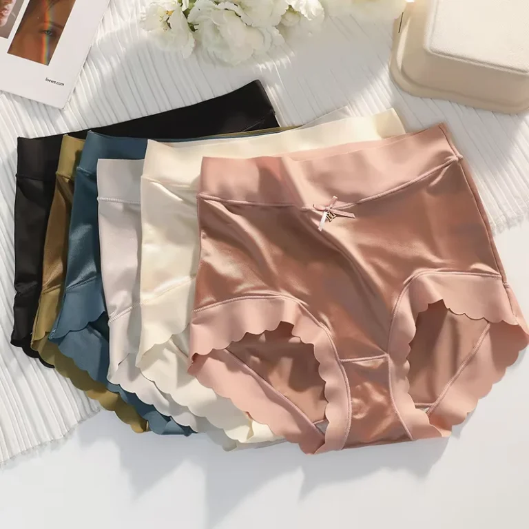 High-Waisted-Seamless-Breathable-High-Waisted-Solid-Color-Plus-Size-Underwear-for-Women