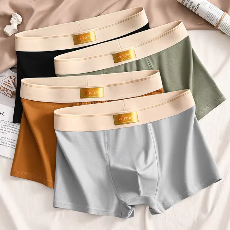Hot-Eco-Friendly-Cotton-Mens-Boxer-Briefs-Comfortable-Breathable-Mid-Rise-Plus-Size-Customizable-Colors-ODM-Knitted-Waist