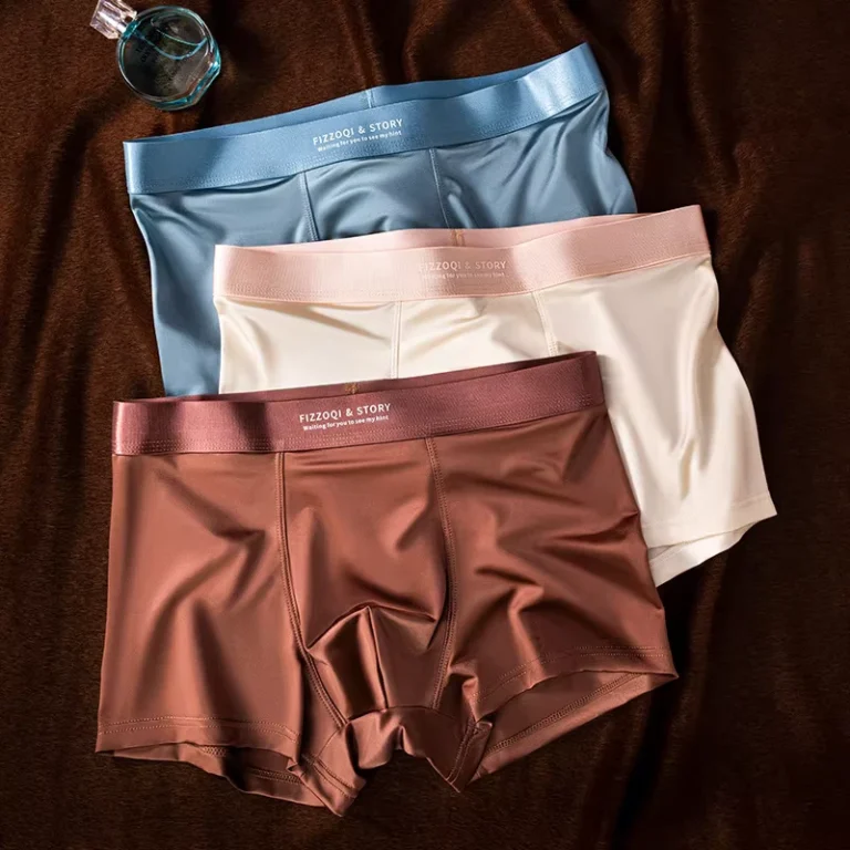 Huanxin-Midsummer-Grade-10-Antibacterial-Ice-Silk-Mens-Skin-friendly-Mid-Rise-Boxer-Briefs-Luxury-Comfortable-Underwear