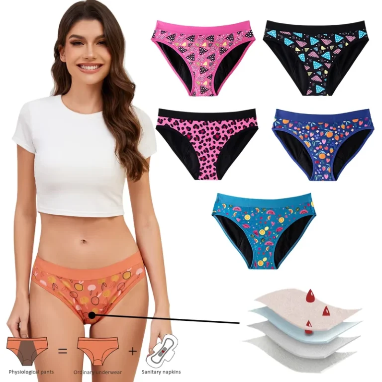 INTIFLOWER-8035-Teen-Girls-Pink-Customizable-Colorful-4-Layers-Leak-Proof-Period-Panties-Menstrual-Underwear