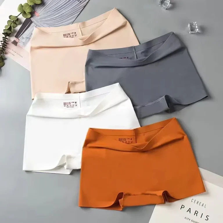 Ice-Silk-Non-marking-Panties-Womens-Cotton-Crotch-Boxers-Womens-Safety-Pants-Four-Corners-Anti-light-Summer-Thin