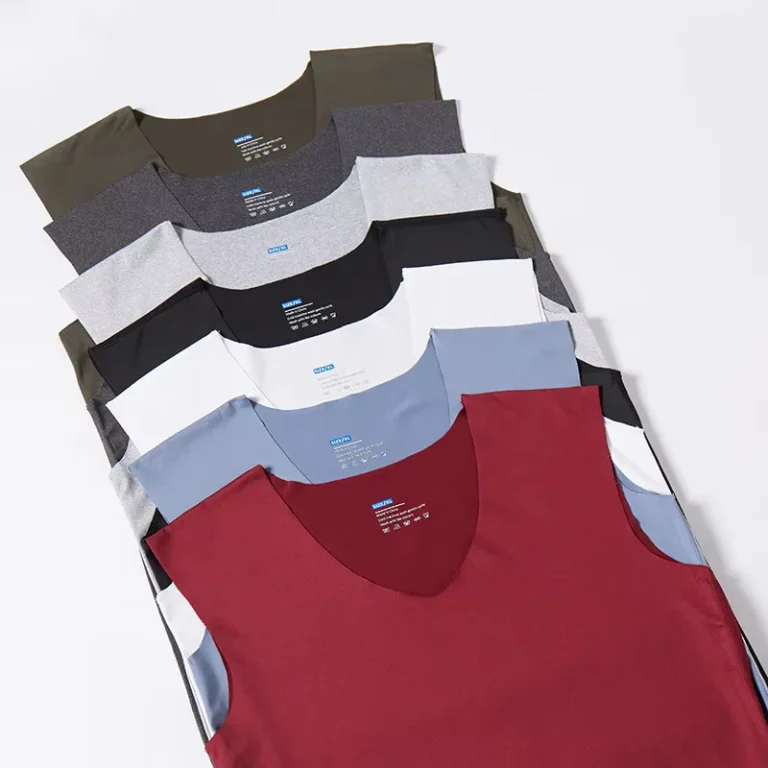 Ice-Silk-Seamless-Mens-Vest-Loose-Sleeveless-Sport-Bodysuit-Plain-Color-Casual-Summer-Cotton-Tank-Undershirts