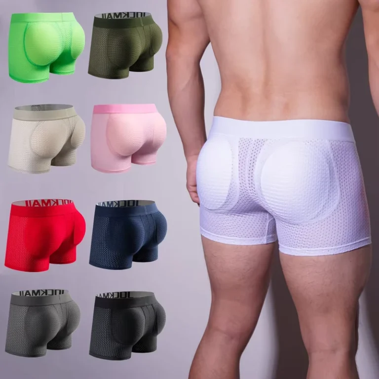 JOCKMAIL-Fashion-Mens-Butt-enhancing-Underwear-Removable-Pad-Boxer-Briefs-Mesh-Material-Breathable-Underpants