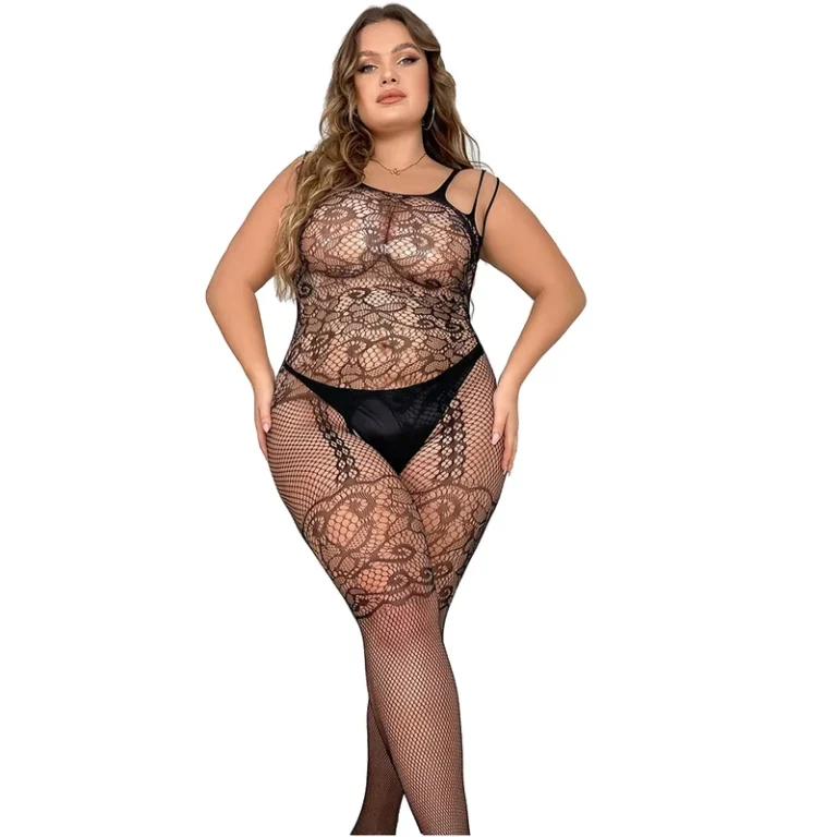 Japanese-Style-XXL-Sexy-Lingerie-Robe-for-Mature-Women-Transparent-Velour-Panties-with-Hollow-Lace-Decoration-New-Underwear