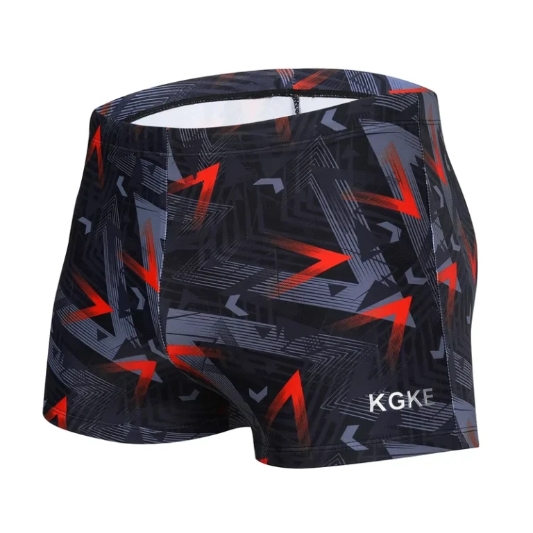 KGKE-Swim-Boxer-Briefs-Short-Swim-Jammer-Fashion-Print-Racer-Mens-Square-Leg-Swimsuit