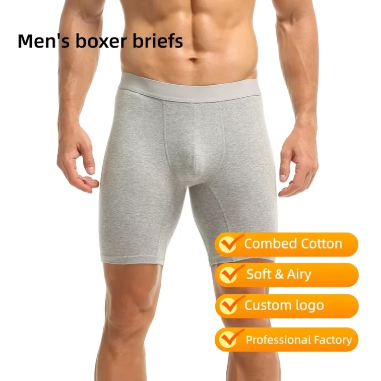 KJ1001-High-Quality-Lengthened-Anti-chafing-Cotton-Sport-Mens-Boxer-Briefs-Underwear-ODM-OEM-Custom-Manufacturer