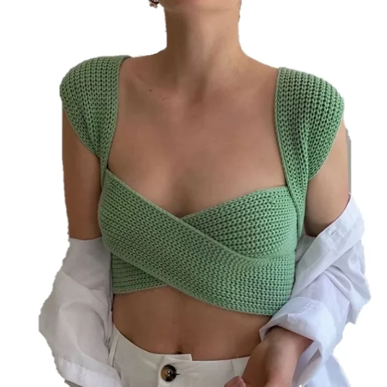 Knitted-Wool-Halter-Backless-Elegant-Sexy-Camisole-White-Top-This-Summer