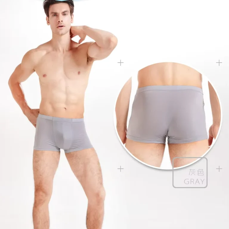 LYX015-Summer-Mens-Ice-Silk-Underwear-Pure-Color-Ultra-Thin-Boxers-Sexy-Breathable-Transparent-Tight-Boxers