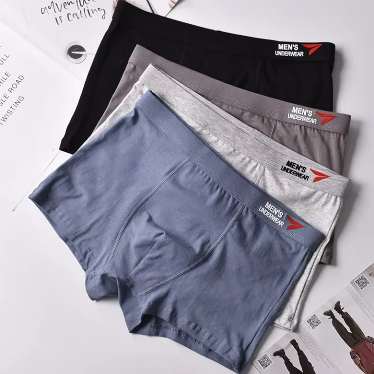 LYX017-New-Style-Mens-Pure-Cotton-Underwear-U-Protruding-Breathable-Plus-Size-Underwear-Solid-Color-Mid-rised-Boxer-Shorts-1