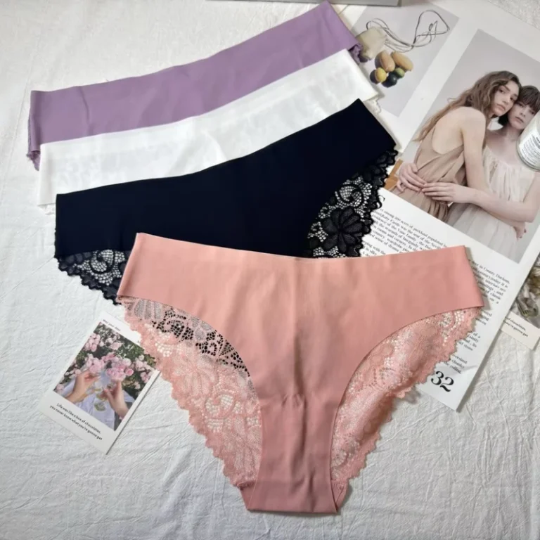 Lace-Sexy-Womens-Underwear-Thong-Seamless-Briefs-Underpants-Anti-bacterial-Lady-Thin-Panties