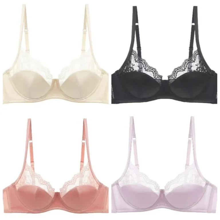 Lace-Thin-Satin-Push-up-Plus-Size-Fitness-Bra