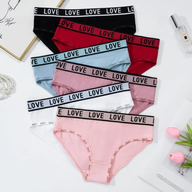 Ladies-95-Cotton-Everyday-Underwear-Solid-White-for-Pink-Panties-Custom-Logo-Knitted-Waistband-Briefs-Girls-Bulk-Stock