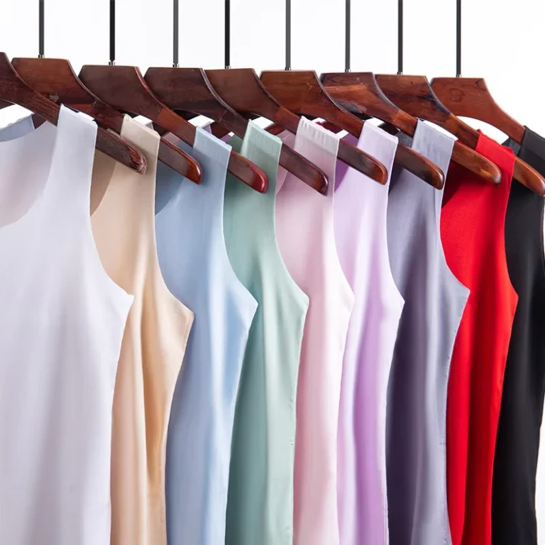 Ladies-Summer-Wear-Ice-Silk-Seamless-Slimming-Solid-Color-Sleeveless-Basic-Vest-Tops-Shinny-Camisole-Tank-Tops