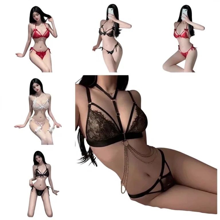 Ladies-Temptation-Transparent-Mesh-Lace-Bra-Panties-Bodysuits-Backless-Lingerie-Womens-Intimates-Lingerie-Femme-Sexy