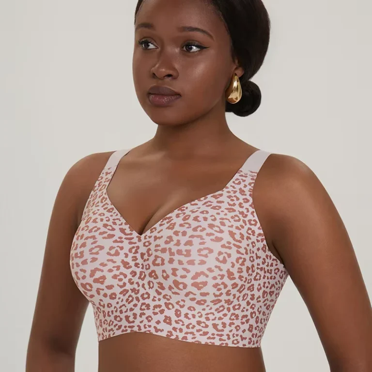 Leopard-Print-Cross-Border-Plus-Size-Bra-for-Women-Thin-Seamless-Wireless-Full-Cup-Convertible-Straps-Jelly-Gel-Underwear-for