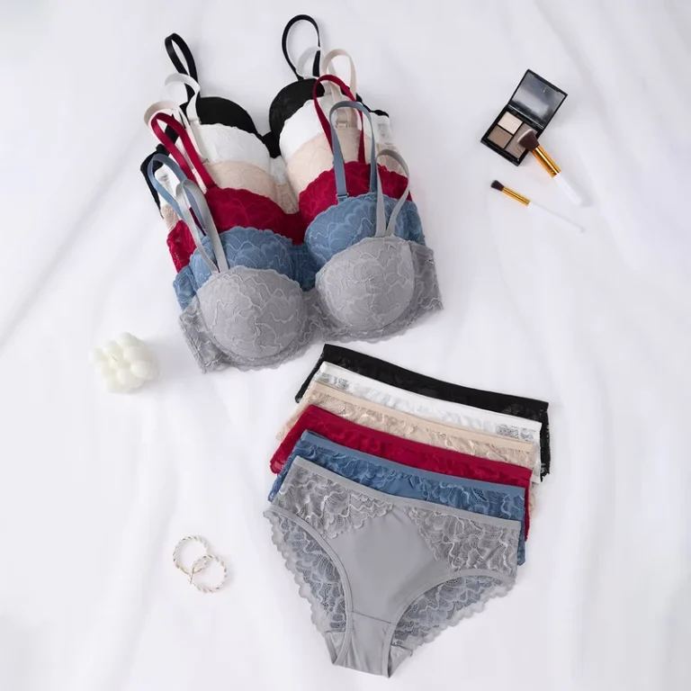 Life-Theme-Panties-and-Bra-Set-Everyday-Lace-Floral-Gather-Bras-Set-Underwire-Push-up-Mid-Rise-Bra-and-Briefs-Set-for-Women