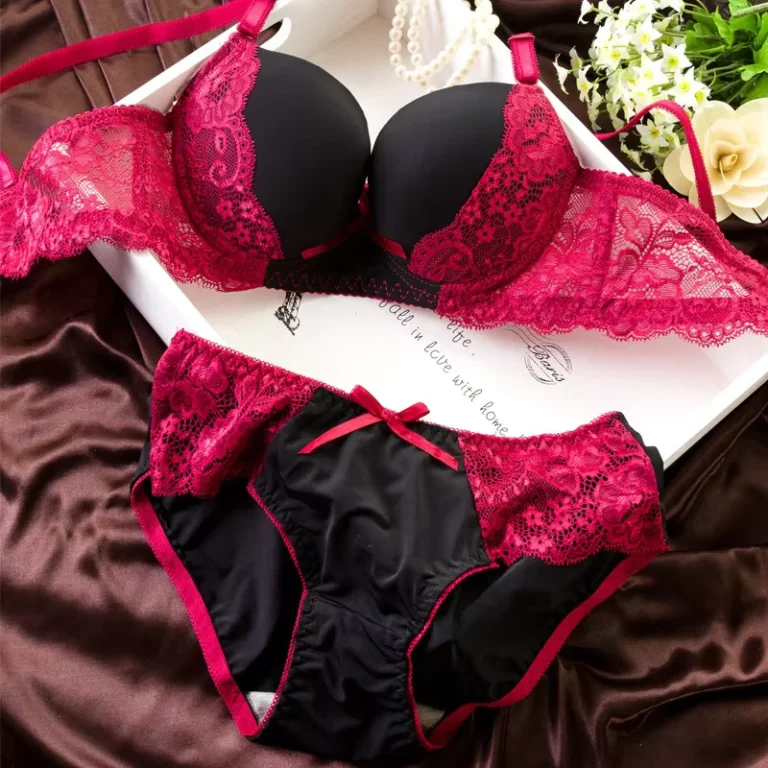 Lovely-Girls-Lace-Bra-Panties-Sets-Cute-Women-Underwire-Push-up-Lace-Bra-Set-Embroidery-Bra-and-Brief-Set