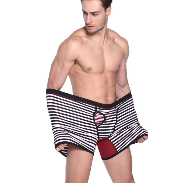 MENSSEXI-Low-Rise-Knitted-ODM-Purified-Cotton-Plus-Sized-Sport-Underwear-for-Fat-Guy-Lengthened-Boxer-Briefs-Solid