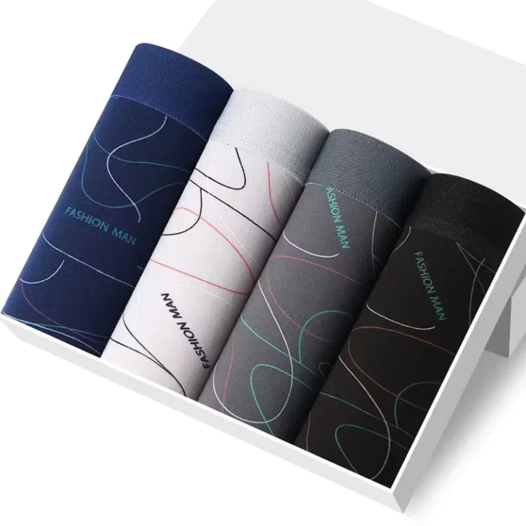 Male-Mens-Breathable-Solid-Color-100-Cotton-Boxer-MOQ-4pcs