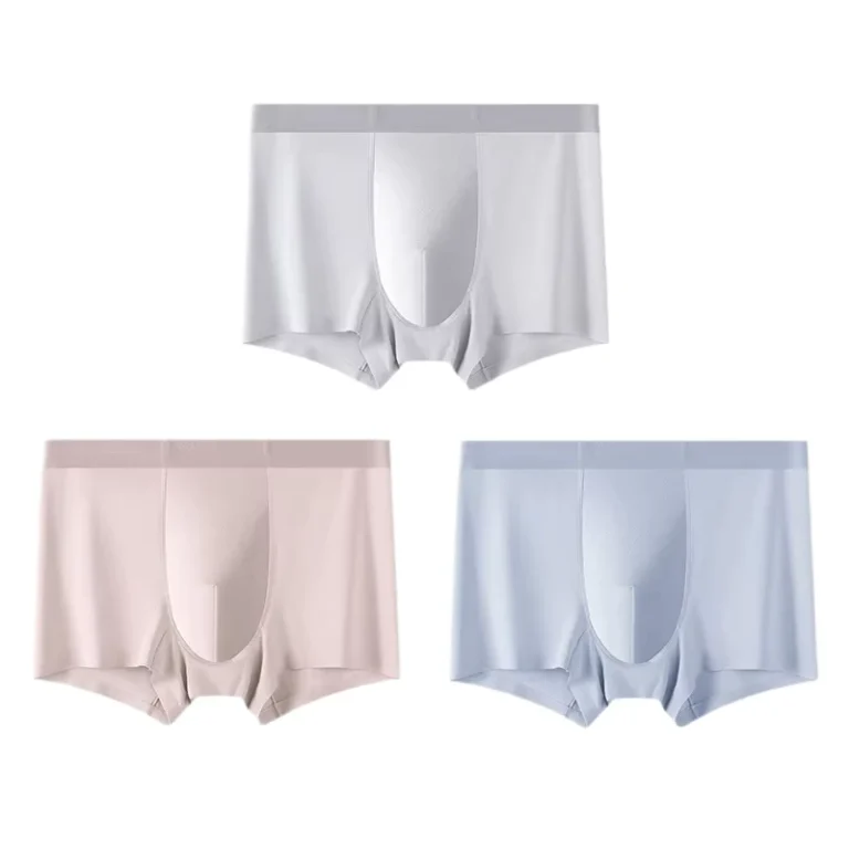 Mens-80S-Modal-Silk-Boxer-Briefs-Soft-Mid-Rise-Breathable-Fabric-and-Seamless-Waist-and-Leg-4XL-Size-with-Comfortable-Fit