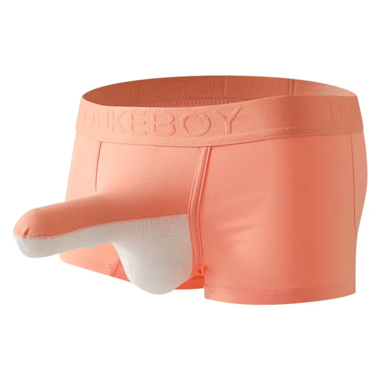 Mens-Boxer-Briefs-Pure-Cotton-Knitted-Discharge-Printed-Elephant-Trunk-Underwear-Separation-Bulge-Pouch-Sexy