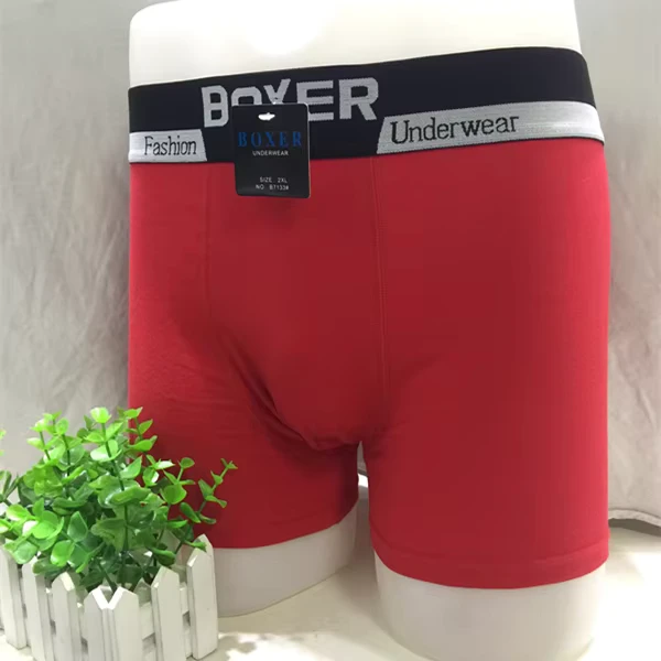 Mens-Breathable-Knitted-Boxer-Shorts-Underwear-95-Cotton-5-Spandex