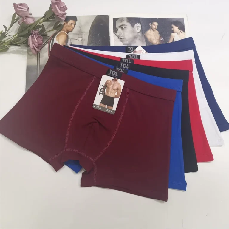 Mens-Breathable-Knitted-Boxers-Boxer-Shorts-Cotton-Spandex-Underwear