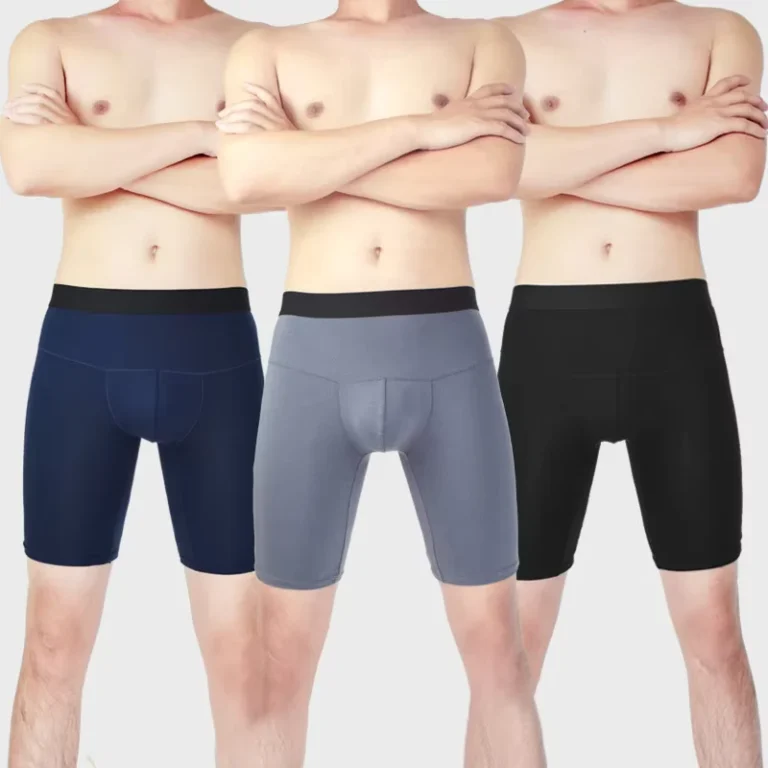 Mens-Cotton-Briefs-Sport-Gray-Black-Lightweight-Long-Leg-Mens-Boxer-Briefs-Under-Wears-for-Mens