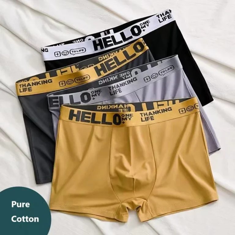 Mens-Large-Size-Pure-Cotton-Boxer-Shorts-Breathable-Mid-Rise-Briefs-with-Customized-Logo-Underwear-Adults