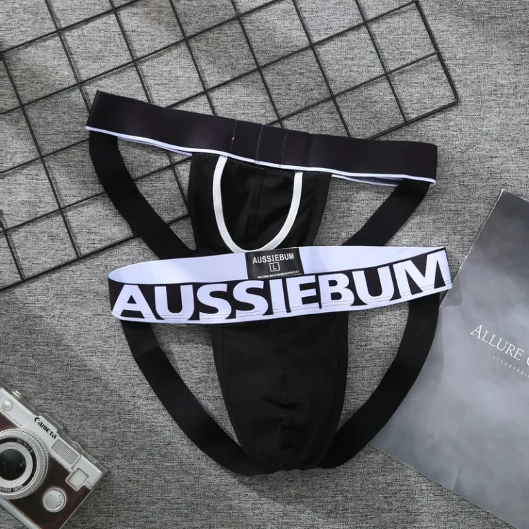 Mens-Low-Waisted-Underwear-Pure-Cotton-Seamless-Raised-Buttocks-U-shaped-Mens-Sheer-Underwear-Jockstrap-Thong