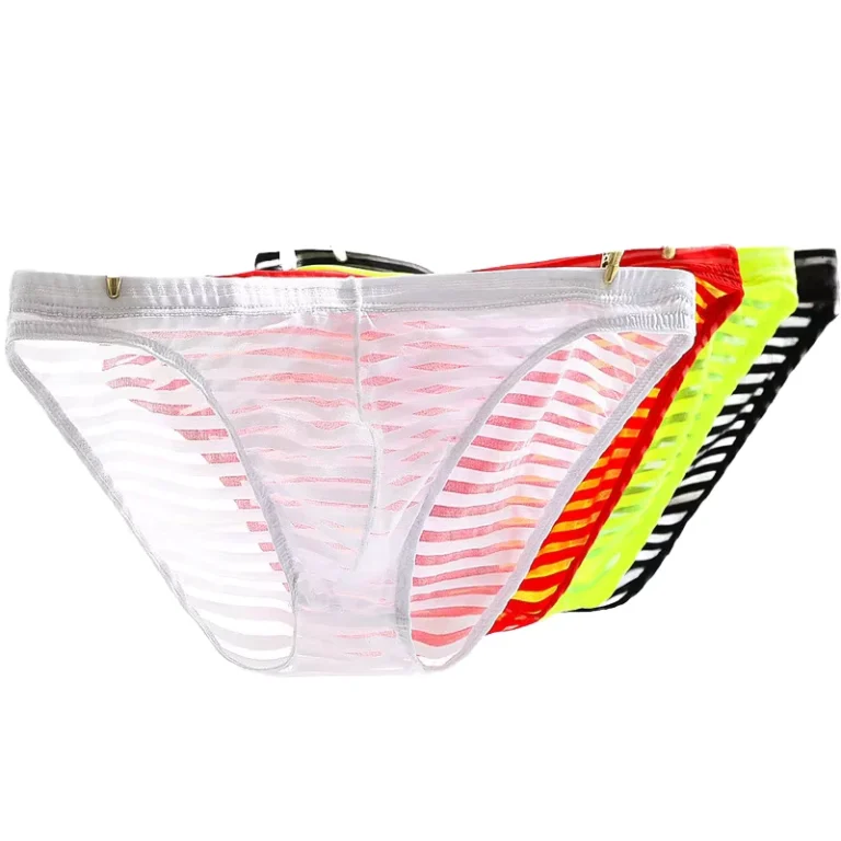 Mens-Mesh-Thongs-Transparent-Underwear-Classic-Boxer-Briefs-with-Unique-Print-Size-3XL
