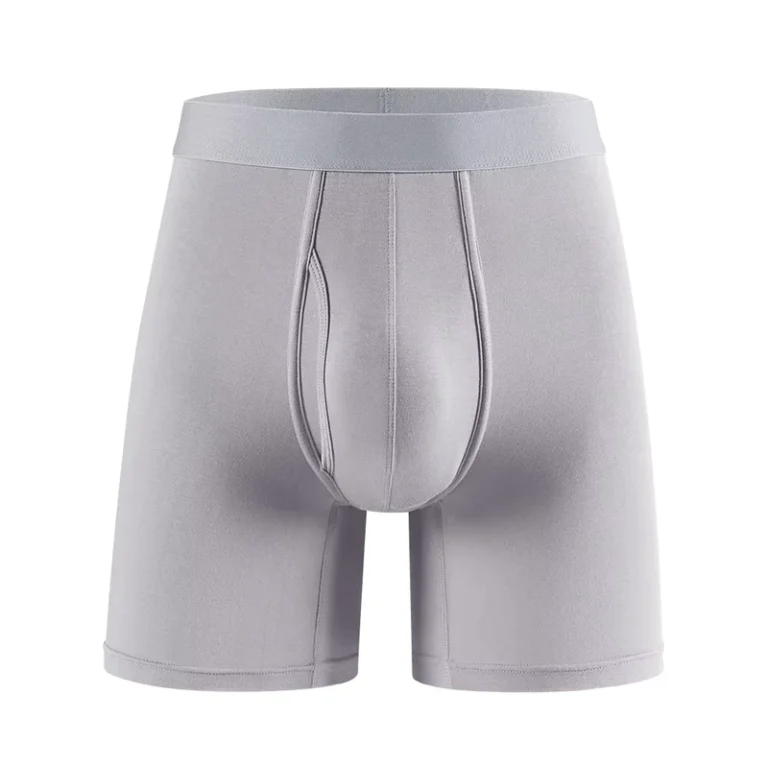 Mens-Mid-Rise-Bamboo-Fitness-Boxer-Shorts-XXL-Breathable-Elastic-Home-Sport-Underwear-Summer-Knitted-Fabric-Customizable-Waist