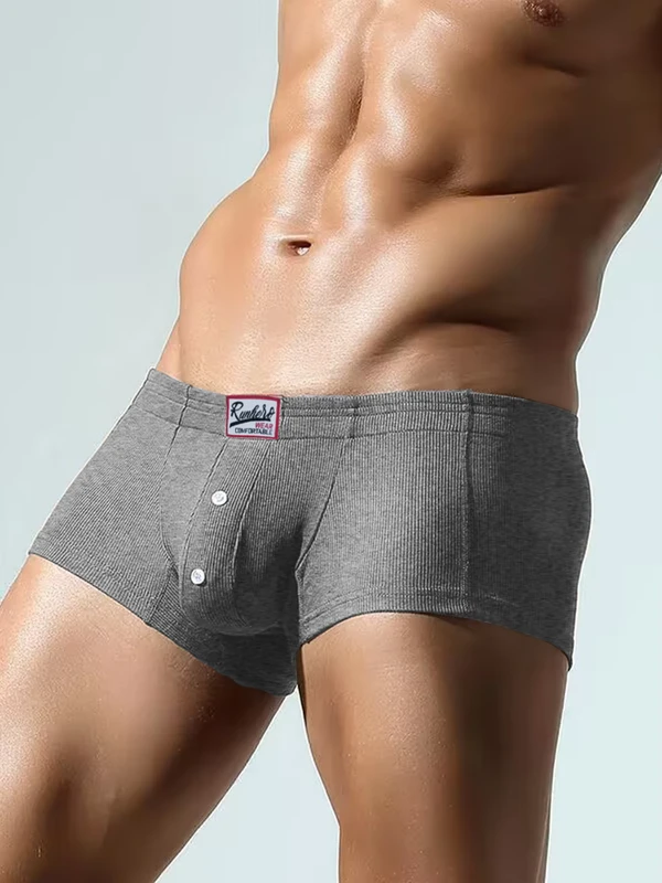 Mens-Mid-Rise-Boxer-Shorts-Spandex-Viscose-Knitted-Loungewear-Underpants-Short-Sleep-Bottoms