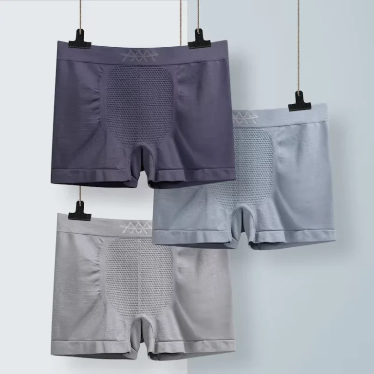 Mens-Mid-Waist-Boxer-Briefs-Comfortable-Sports-Style-Large-Seamless-Design-Breathable-Polyester-Material-Magnetic-Sealed-Waist