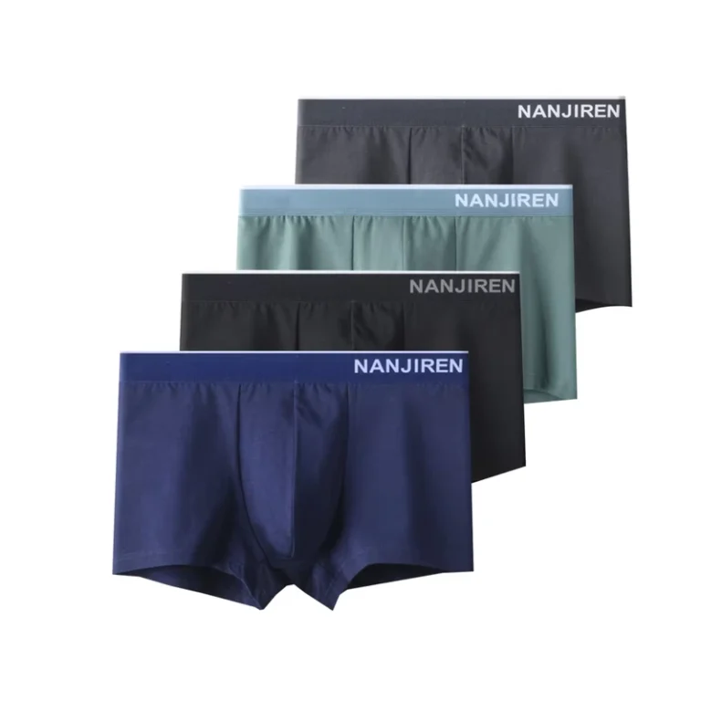 Mens-Plus-Size-Stretch-Cotton-Knitted-Print-Mid-Rise-Quick-Dry-Underwear-Thin-Comfortable-Breathable-Eco-Friendly