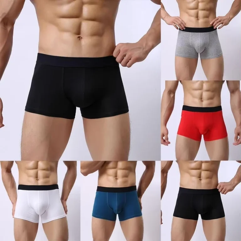 Mens-Seamless-Mid-Rise-Boxer-Briefs-Eco-Friendly-Spandex-Cotton-Underwear-Breathable-Comfort-Everyday-Wear