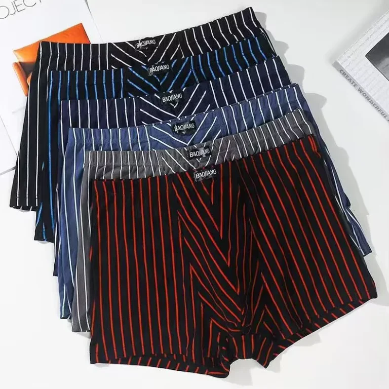 Mens-Sexy-Latex-Underwear-Plus-Size-Breathable-Cotton-Knitted-Basis-Boxer-Shorts-Stripe-Boxers-for-Big-Size-Fat-2XL-6XL
