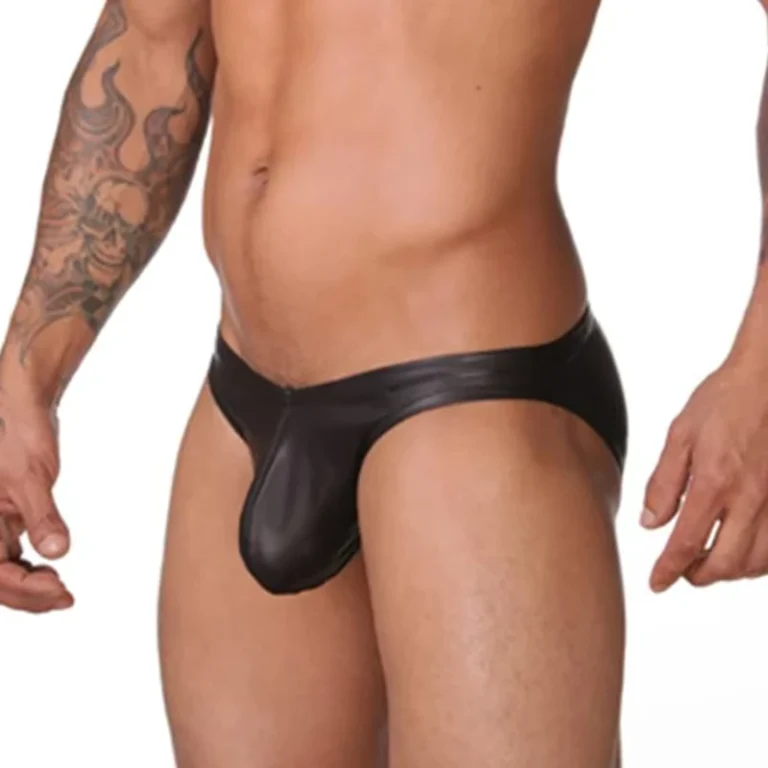 Mens-Sexy-Leather-Briefs-with-U-Pouch-Low-Rise-Underwear-Factory-Direct-Mens-Briefs-Boxers