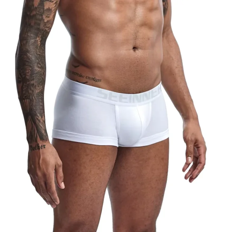 Mens-Sexy-Low-Rise-Briefs-Hip-Thong-Underwear-with-Logo-on-Waist