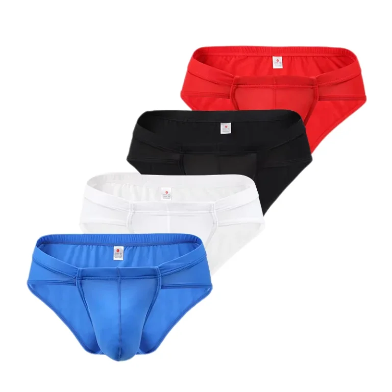 Mens-Sexy-Tight-Underwear-Boxer-Briefs-Ice-Silk-Breathable-Lightweight-Bikini-Briefs